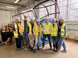 Anita and IDCORE colleagues on a site visit