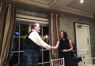 Mairi Dorward receiving the George Smith Medal (2016 Cohort)